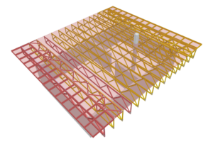 Pultová strecha - návrh krovu